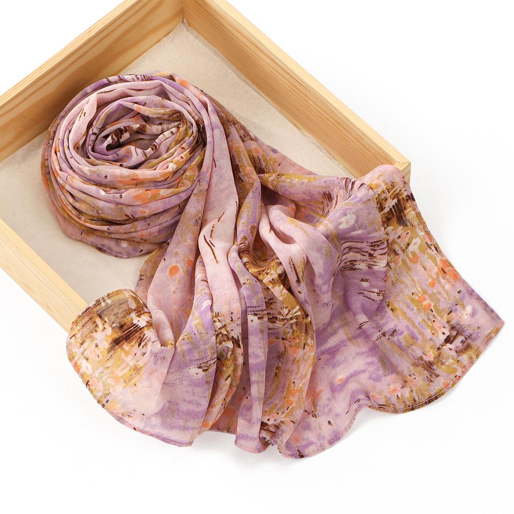 New Pattern Printed Chiffon Hijab Scarf For Woman Muslim Hijabs Shawl Fashion Long Wraps Female Headband Ethnic Islam Turban