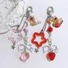Vibrant 3D Strawberry Peach Acrylic Keychain Stylish Lightweight Peach/Strawberry Accessory For Fashion Lovers Gifts