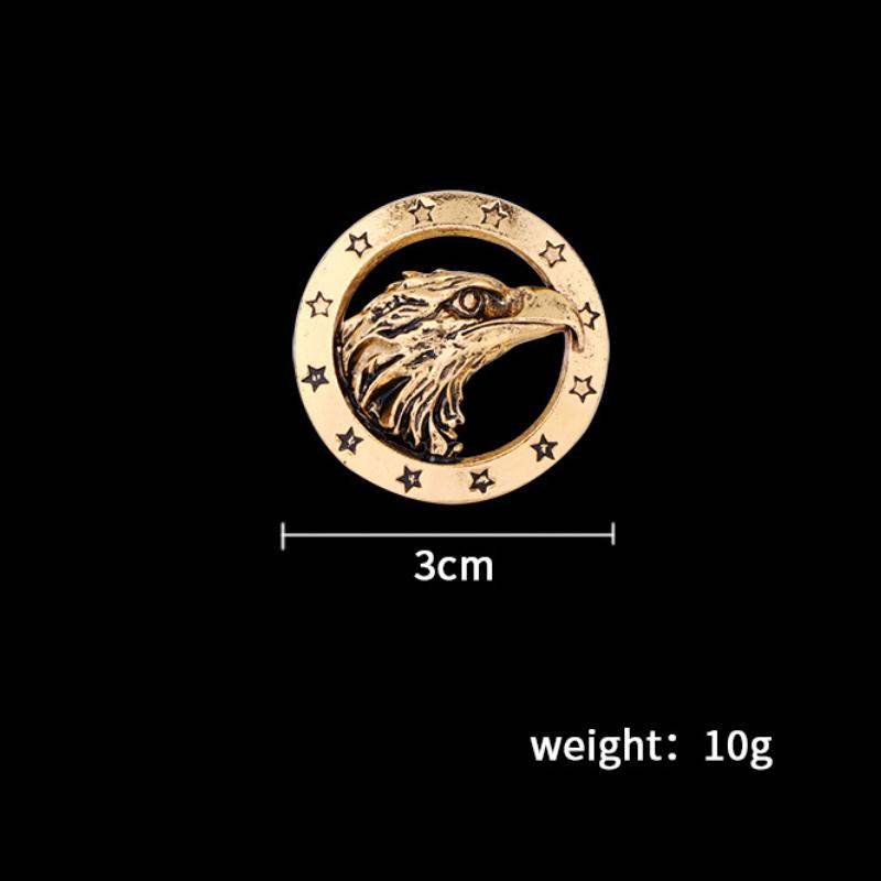 Vintage Animal Eagle Brooch Metal Star Badge Lapel Pins and Brooches for Men Suit Coat Corsage Jewelry Accessories Gifts