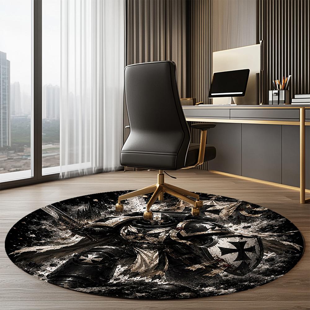 Warhammer 40k Printed Round Rug Carpet Chair Rug Area Rug Entryway Doormats,for Office Chair Living Room Bedroom Kitchen Room.