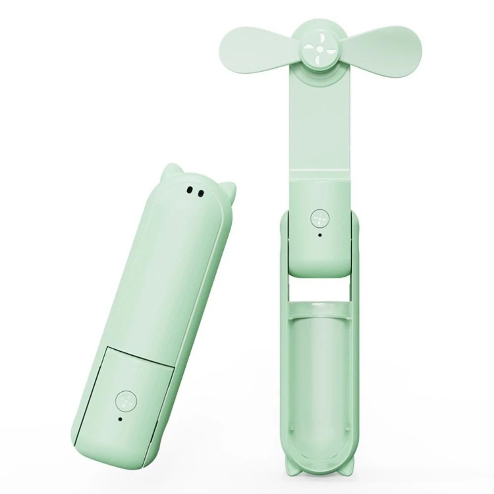 USB Rechargeable Handheld Mini Fan 3 Gears Pocket Silent Fan Folding Flashlight Fan  Summer Outdoor