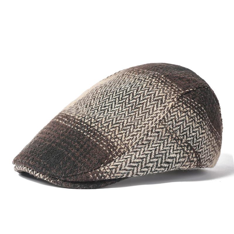 Cowboystoff Andetungehatt Herre Retro Fremoverlue Englandstil Beret Herre- og damehatt