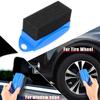 Auto Rad Polier Wachs Schwamm Bürste Mit Abdeckung Abs Waschen Reinigung Reifen Kontur Dressing Applikator Pads Detail Zubehör