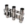 Fishing Rod Holder Marine Stainless Steel 3 Tube Link Rod Holder Rod Pod with Toolbar for Marine Yacht Boat Truck RV