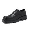 Herrenmode Hochzeitsparty Kleiderschuhe Schnürschuhe eckige Zehenpartie Derby-Schuh schwarz stilvolle Plateausneaker echtes Leder Schuhwerk