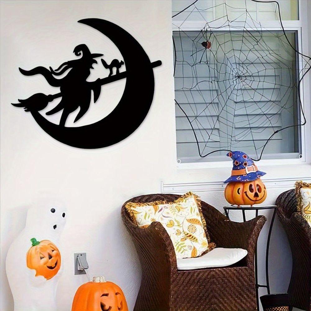 Metal Witch Door Hanger Halloween Decor