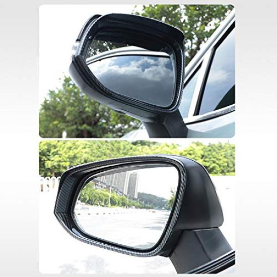 Onami Toyota RAV4 Side Mirror Rain Compatible with the New Toyota XA50 Ensures Set Fiber Visors, Covers, RAV4, Model, Visibility, ABS, 2-Piece (Carbon