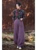 2025 Winter Women's Retro Quilted Diamond Pattern Lantern Pants - Thick Warm Cotton Linen