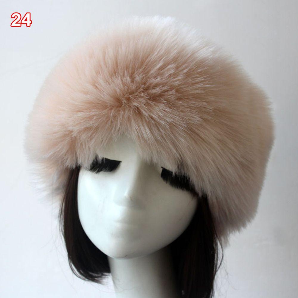 

Женская шапка-ушанка, лыжная шапка, женская русская шапка, из искусственного меха, толстая, пушистая повязка на голову, шапка Color 24