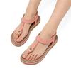 2026 Sommerschuhe Damen Flache Sandalen Flip-Flops Rutschfeste Strandsandalen Urlaubs-Freizeit-Alltagskleidung Übergröße 42