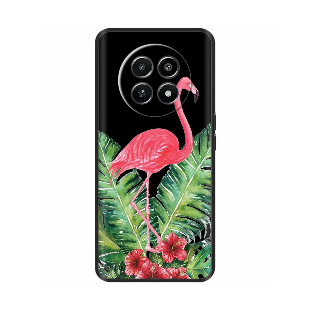 Für Realme 12 5G 12X Handyhülle Cover Blumen Aufdruck Weiches Schwarzes TPU Fundas Für Realme12 12 X Bumper Schale Para Coque Etui Capas