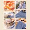 Electric Blanket USB-Powered Hooded Zipper Closure Solid Color Heated Shawl Wraps Winter Warm Quick Heating Blanket