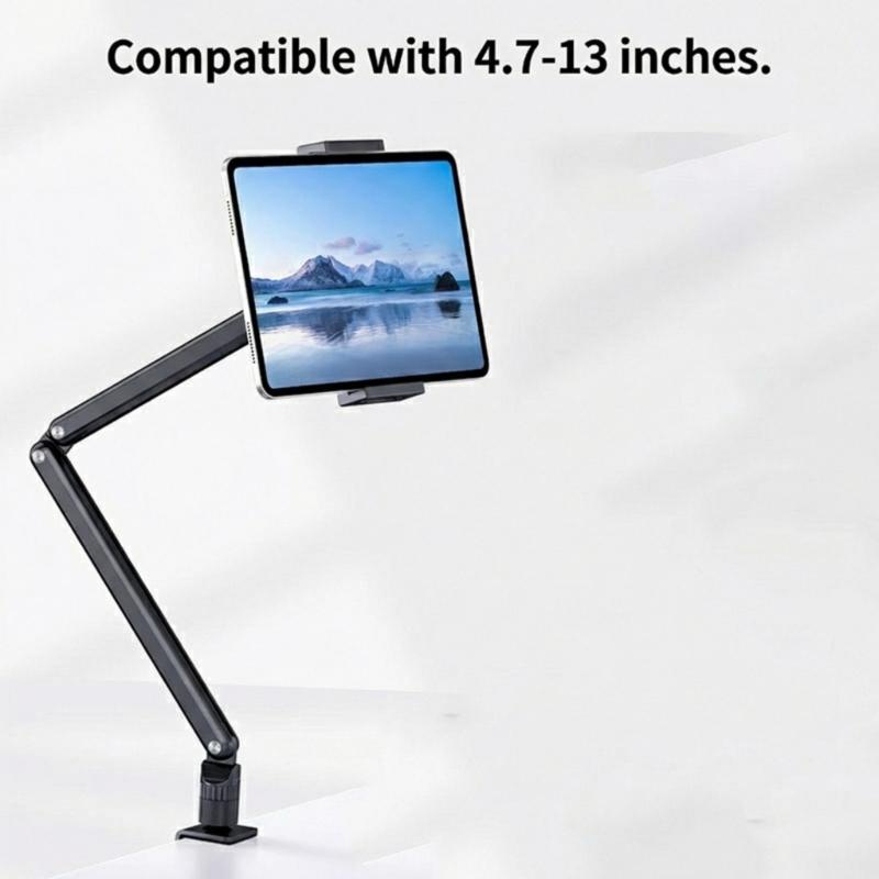 Adjustable Desktop Tablets Mount Holder With Ball Joint For Cooking Office And Video Calls Up To 13inches