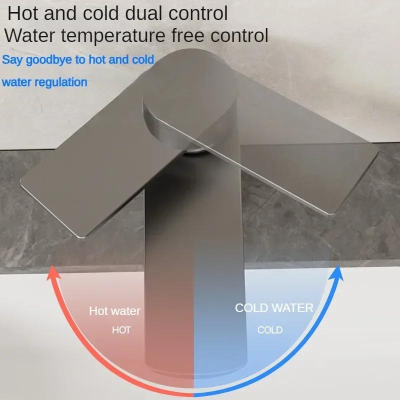 Stainless steel faucet, washbasin, sink, hot and cold water, household bathroom sink, washbasin, bathroom counter, basin faucet