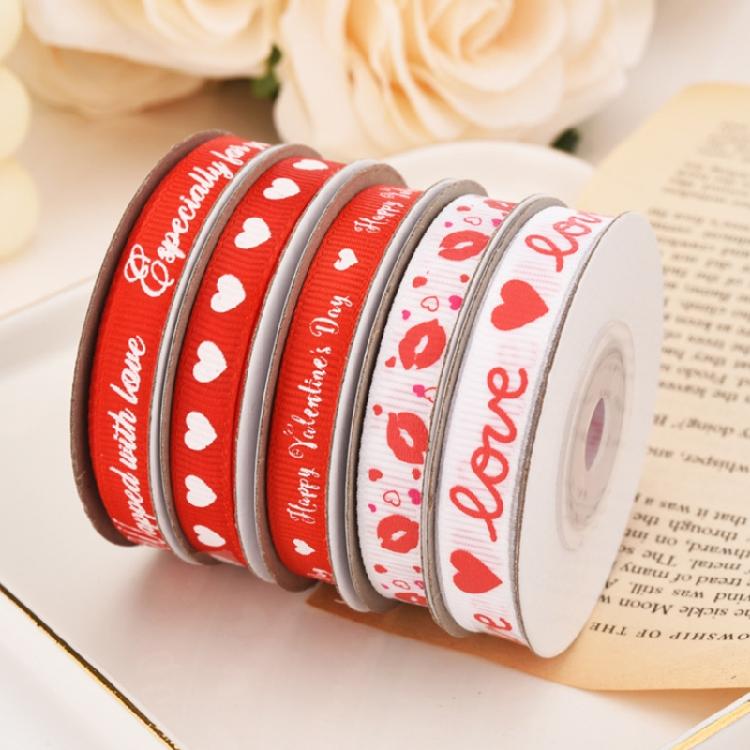Valentines Ribbon Ribbon For Wreaths Flowers Bouquets Heart Ribbon For Gift Wrap
