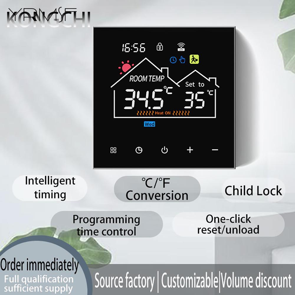 Smart WiFi Battery Wired Thermostat Water Floor Heating Control with Child Lock Smart Temperature Control System Home Accessory