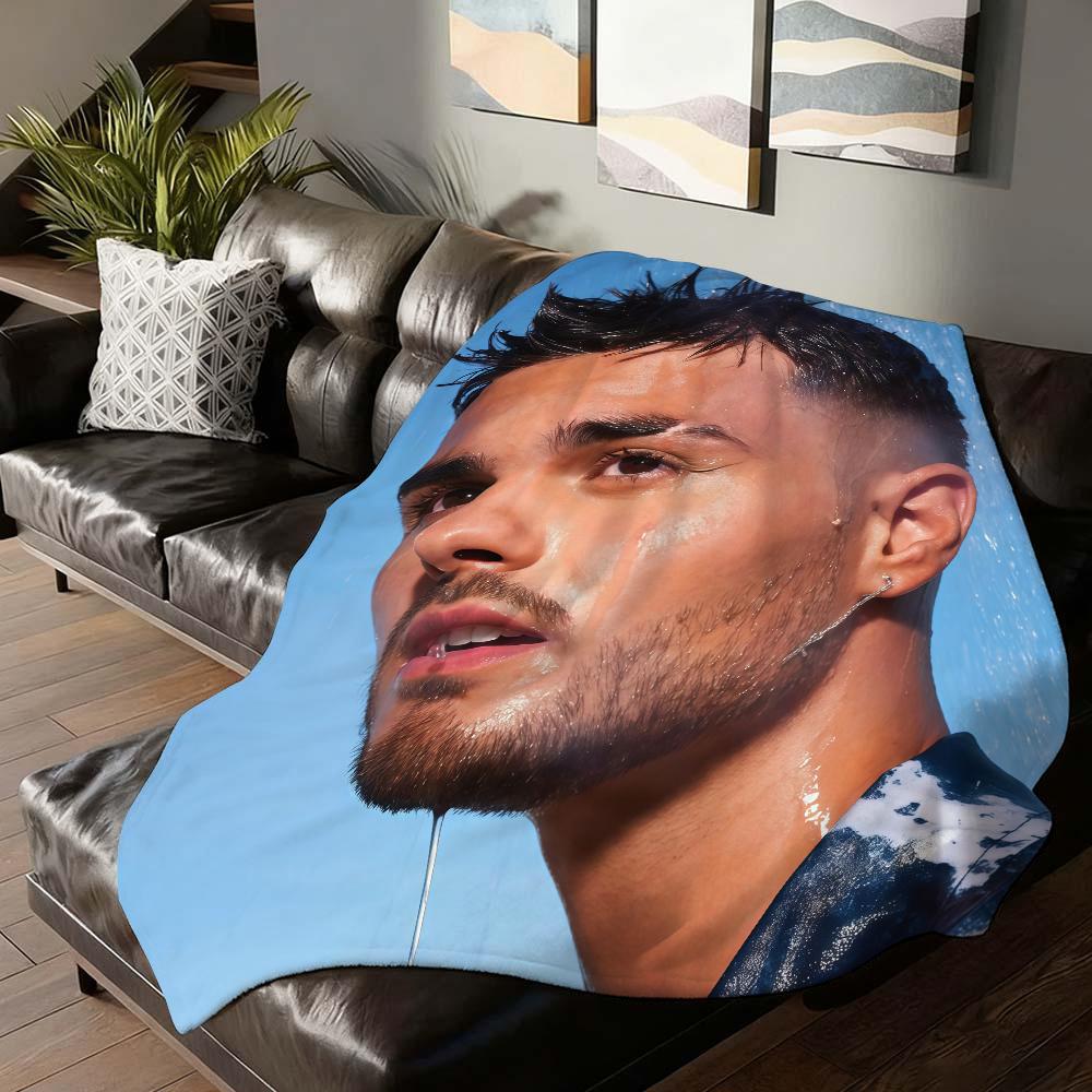 Spanish Singer Abraham Mateo Blanket For Sofa Office Bed Plane Travel Sleep Read Relax Camping Soft And Warm