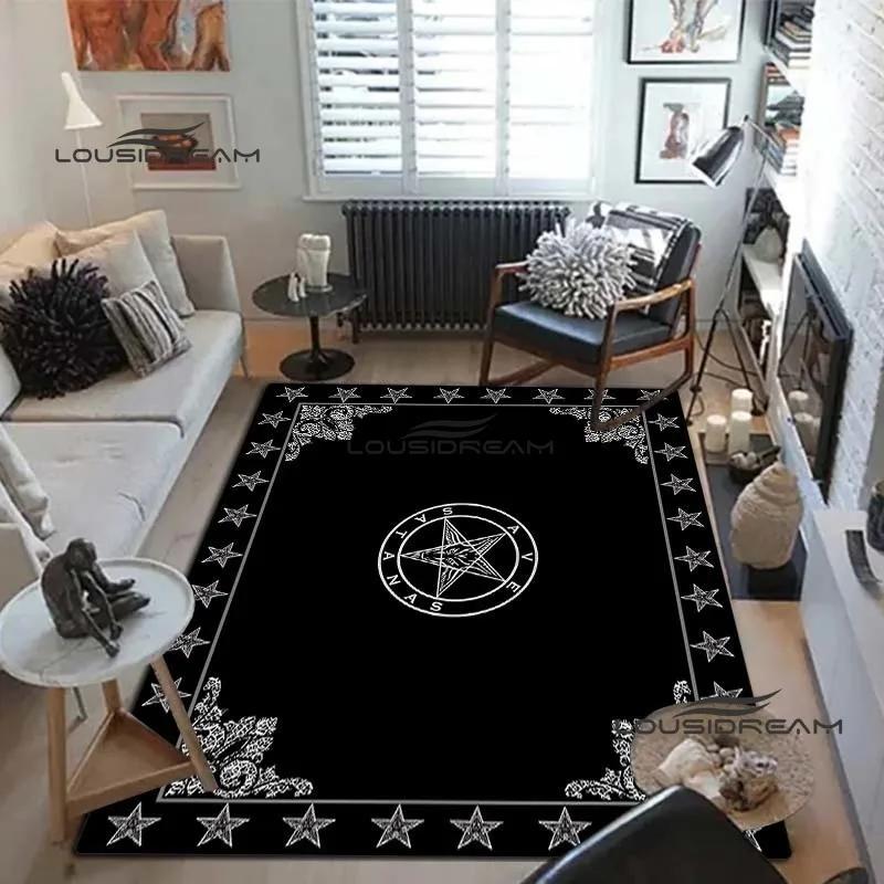 Devil Satan Lucifer Sacrifice Carpet and Rug Goat Baphont Rug Living Room Bedroom Area Carpet Study Porch Bedside Non-slip Mat
