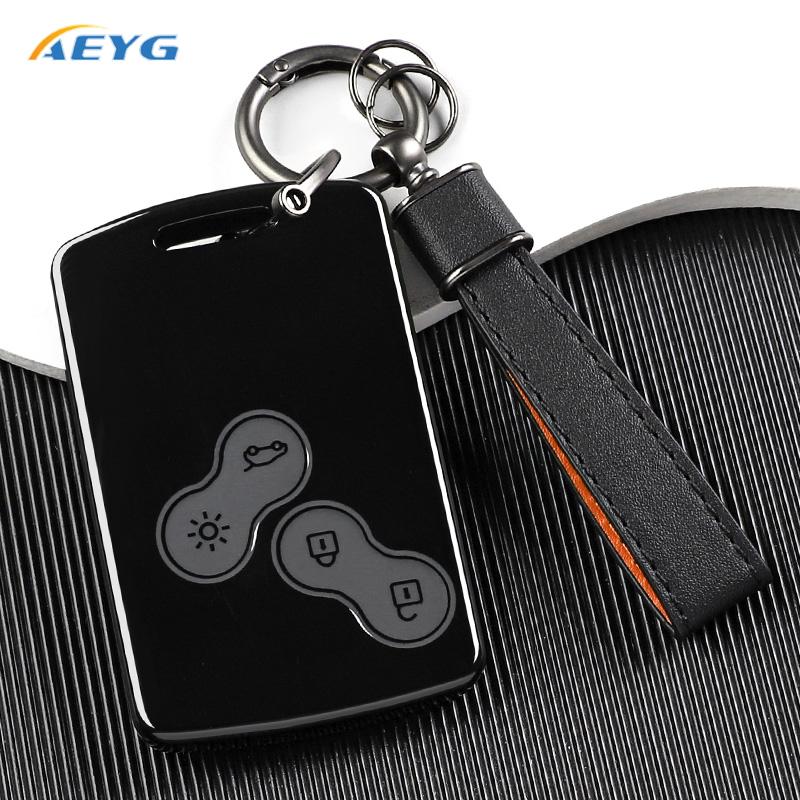 Tpu Auto Shell Fob Holder Accessories For Renault Clio 4 Captur Megane 3 Scenic Fluence Zoe Koleos Laguna Nema Stage Keychain