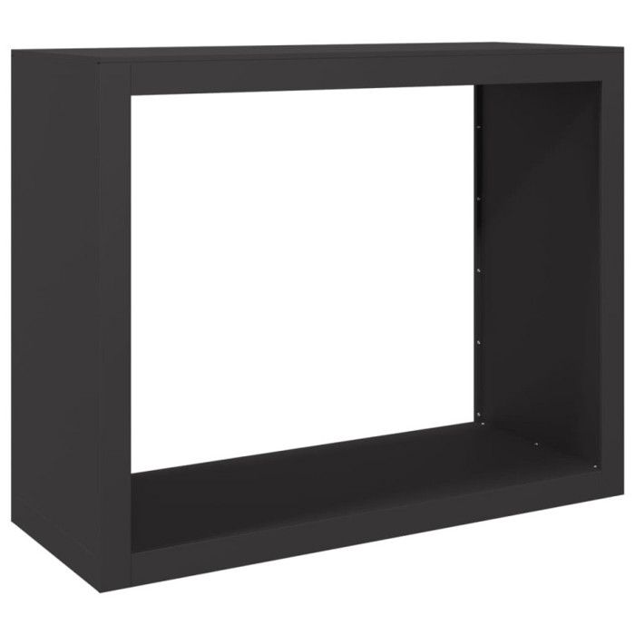 VidaXL Portant de bois de chauffage noir 100x40x80 cm acier, magasin de bûches, porte-bûches de cheminée, support de bûches, 850975