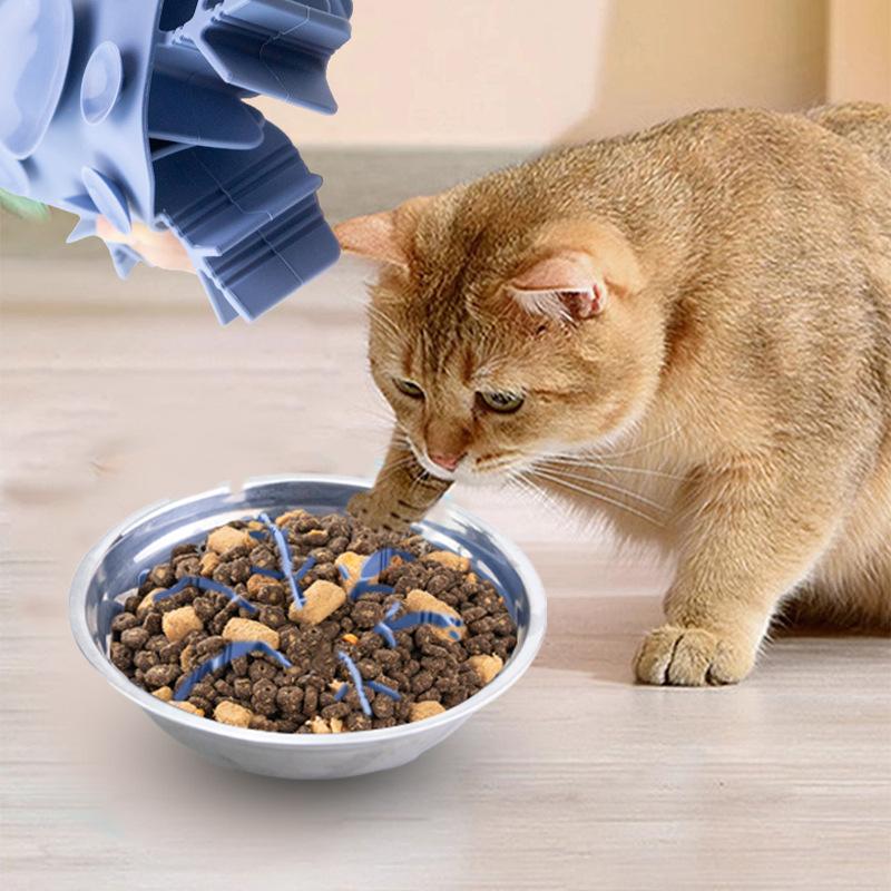 Food-grade Silicone Pet Placemats, Cat and Dog Suction Cups, Anti-slip Pet Slow Food Bowls, Silicone Pet Slow Food Plates