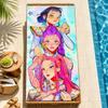 anime k-k-popS soft Beach Towel Trip swim d-demonS Pool bath h-hunters-S Gym M-Mira R-Rumi home room Z-Zoey meme Decor Gift