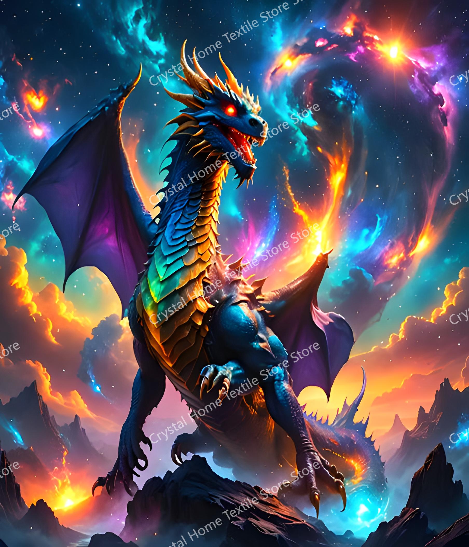 

Magic Dragon Theme Pattern Flannel Blanket, Soft Warm Throw Blanket Nap Blanket For Couch Sofa Office Bed Camping Trave Blanket 75x90cm