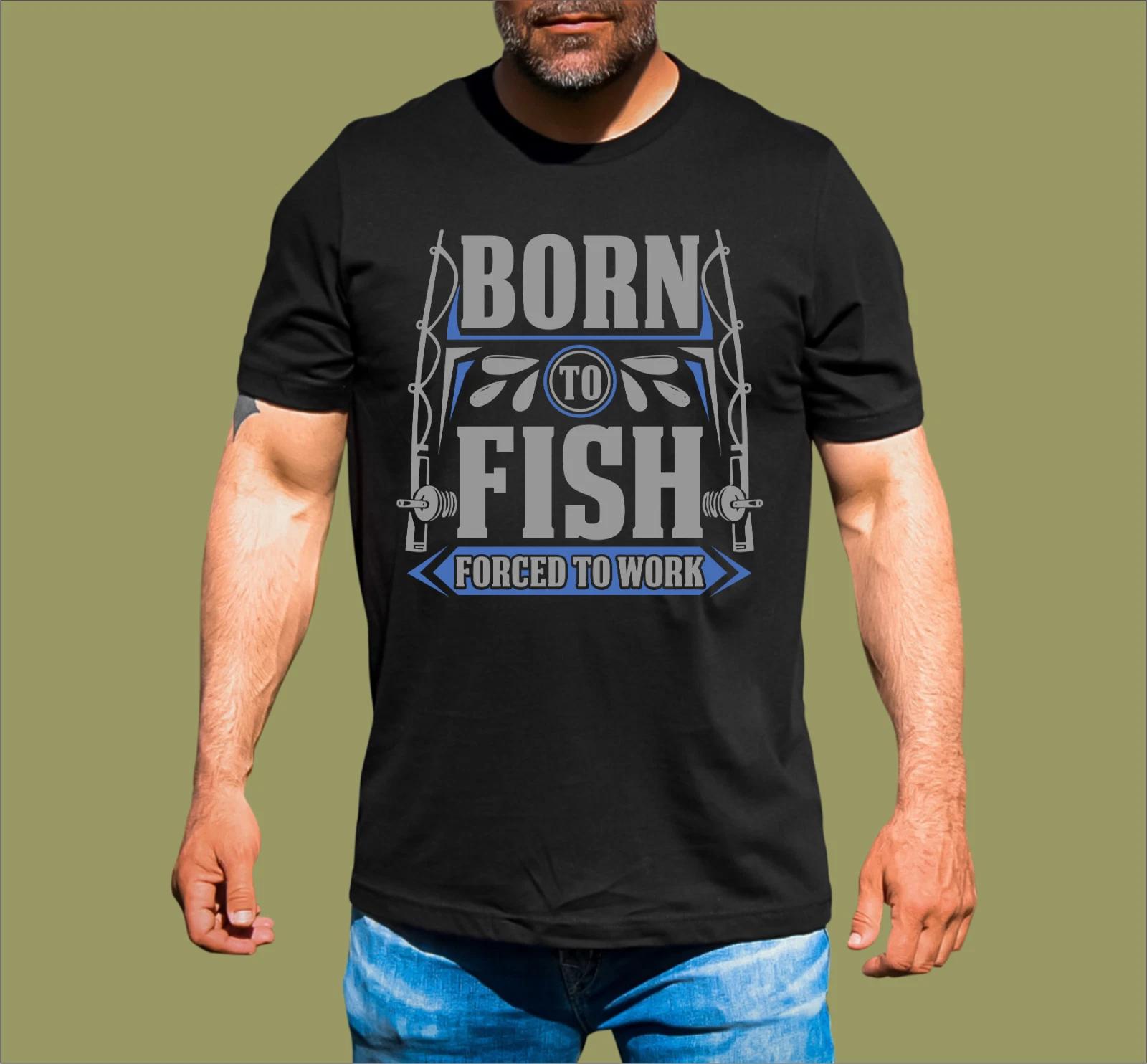 BORN TO FISH T-SHIRT S