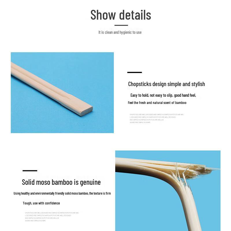 Homeglen Individually Wrapped Bamboo Chopsticks