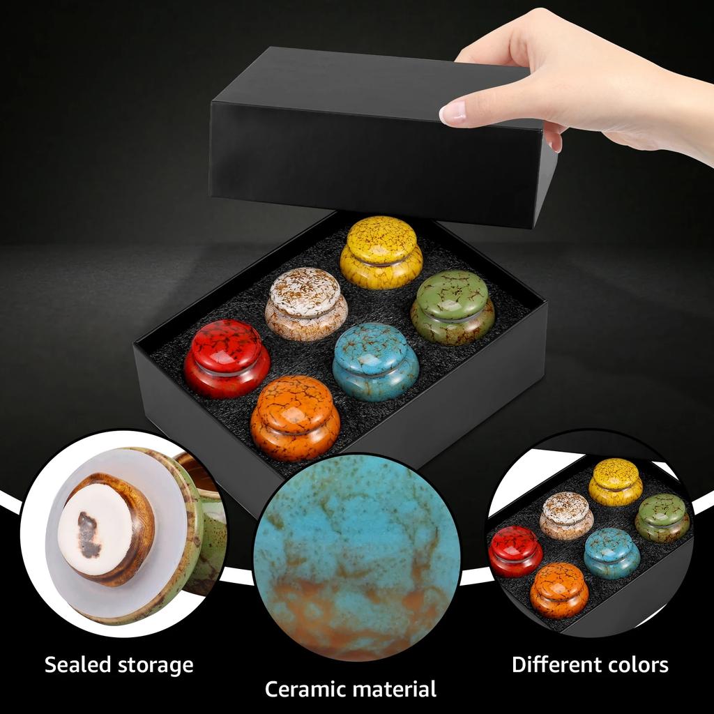 6/4Pcs Small Urn Memorial Small Animals Urn Seal Pot For Sealed Cremation Funeral Ashes Keepsake Fireplaces Burial Color Ceramic