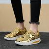 EOFK Women's Glitter Platform Wedge Athletic Tennis Walking Shoes Sparkly Sequin Lightweight Casual Comfort Fashion Sneakers