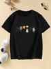 Kletternde Katze Muster Trendiges Design Druck T-Shirts Kurzarm Kinder Kinder-T-Shirt Jungen Mädchen Sommer Frühling Lässiges Oberteil Tee