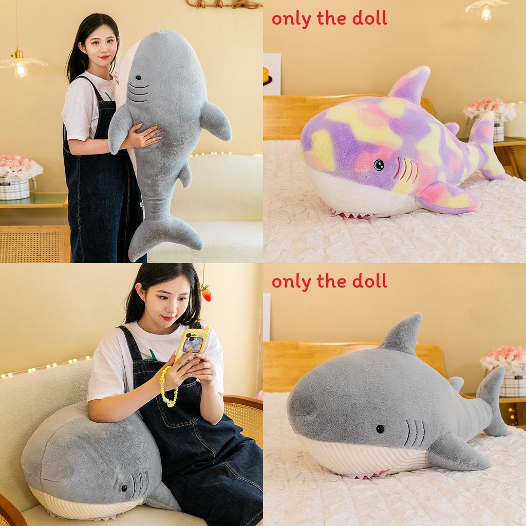 צעצוע כריש קטיפתי עם מילוי כותנה PP לילדים קישוט לחדר ילדים