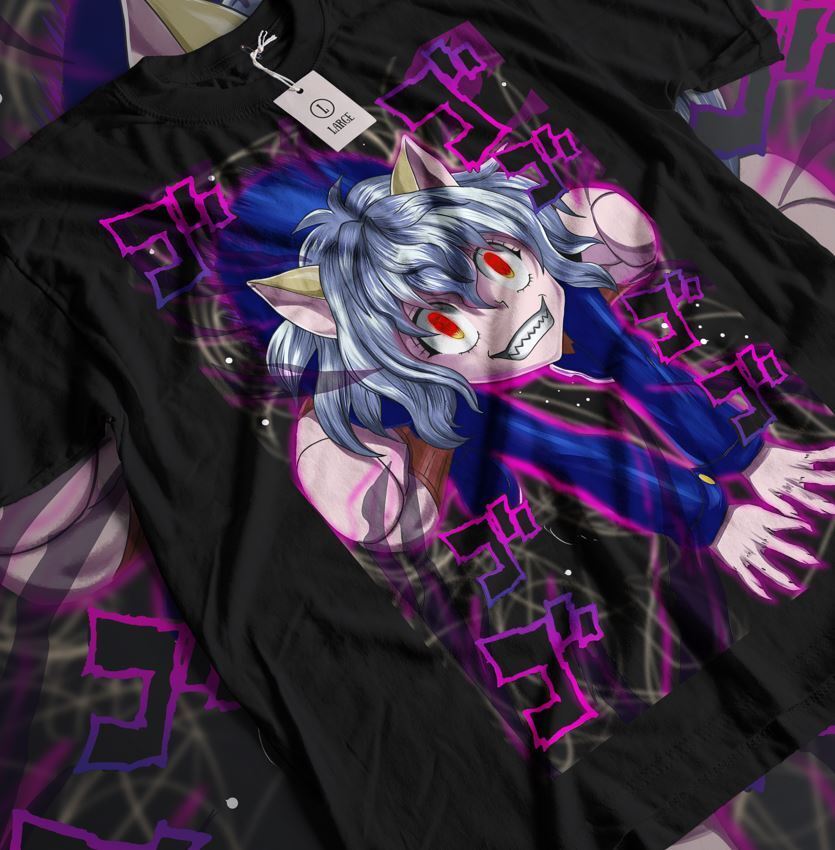 

Neferpitou T-Shirt Hunter X Hunter Manga Strip HXH Anime Tshirt Tee All Size - Men s Summer Cotton Graphic Tee S