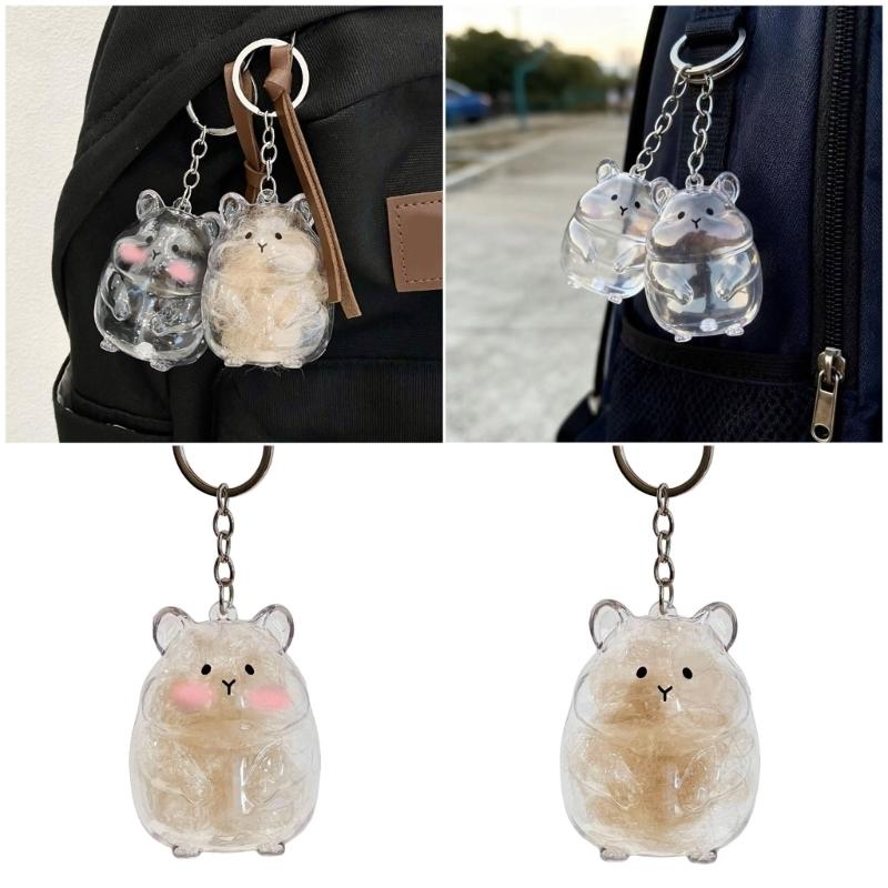 Keepsakes Keyring For Pet Owners Hamster Hair Collector Bottle Acrylic Designs Safely Preserves Memories