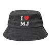 Women Bucket Hat Michaels Jacksons I Love MJ Summer Beach Hatwear Packable Outdoor Fishing FisherUnisex Cap  Bob Hat Birthday Gifts