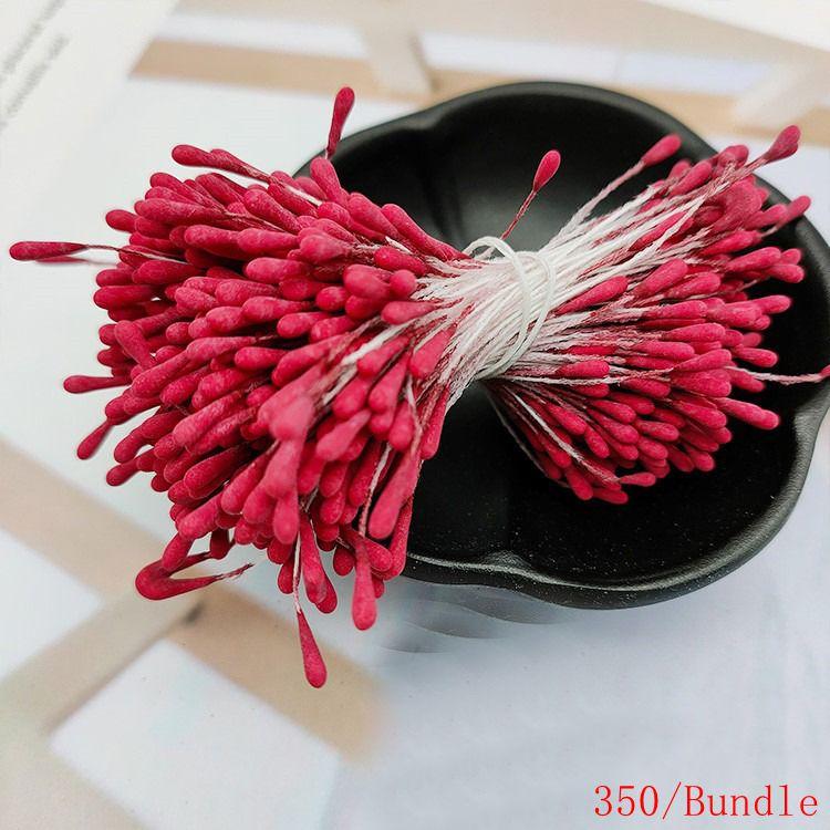 Multicolor 2mm 350Pcs Mini Flower Artificial Pearl Pistil Double Heads Hand-made Home Wedding Decoration Cake Decora DIY Needlew