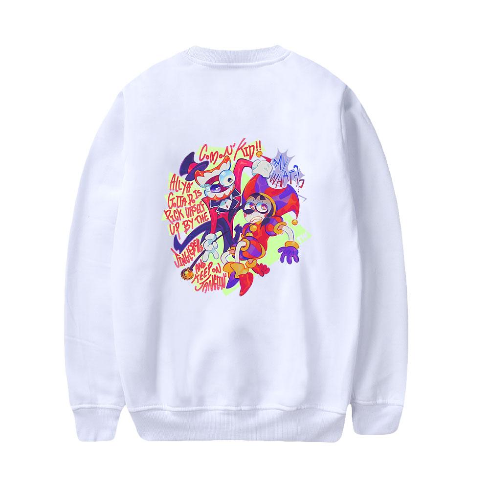 Men's The Amazing Digital Circus Print Hoodies Round Neck Hooded Sweatshirts Man Travel Pullover Male Top Streetwear Outdoor Tracksuit