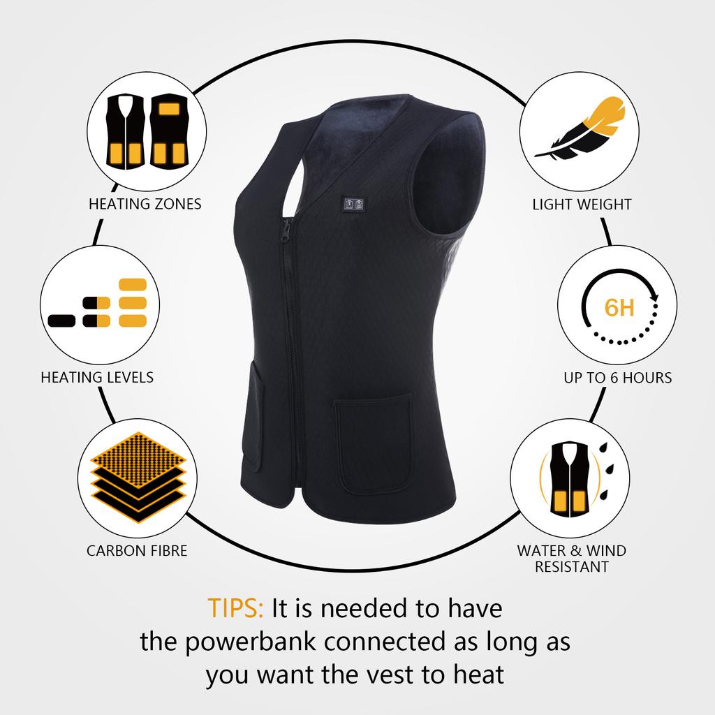 Men's Heated Vest, Lightweight Washable Winter Warm Heating Jacket Christmas Gifts