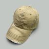 Frühling und Sommer Retro Loch Wind Buchstaben Stickerei Baseballkappe Herren und Damen Sonnenschutz Retro Persönlichkeit Modekappe