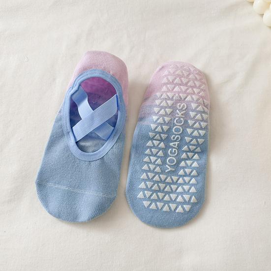 Verlaufende Unsichtbare Socken für Damen Anti-Rutsch Silikon-Haftung Yoga-Socken Niedrig geschnitten Unsichtbare Flache Bootssocken für Fitness Indoor Tanz Sport