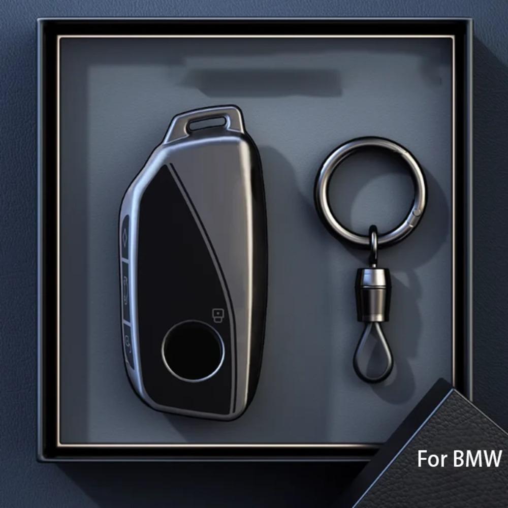 Titanium Grijs voor BMW I7 X7 G07 LCI IX I20 X1 U11 7 Serie G70 G09 XM U06 G81 M3 Auto Sleutelhoes Cover Fob Tas Sleutelhanger Accessoires