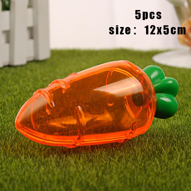 5 Stück Transparente Oster-Plastikkarotten Süßigkeitenbox Kreative Ostergeschenkbox Dekorationen für Zuhause Geburtstagsparty Dekoration Kinder Mitgebsel