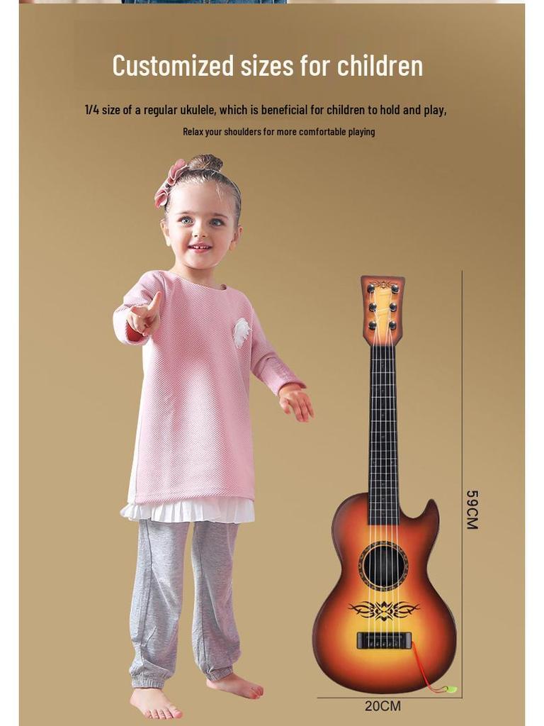 Large Six-String Children's Ukulele Toy - Playable Music Enlightenment Instrument