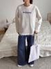 100% Cotton Long Sleeve Letter Print T-Shirt - Autumn European & American Style, New Loose Fit, Comfortable & Simple.