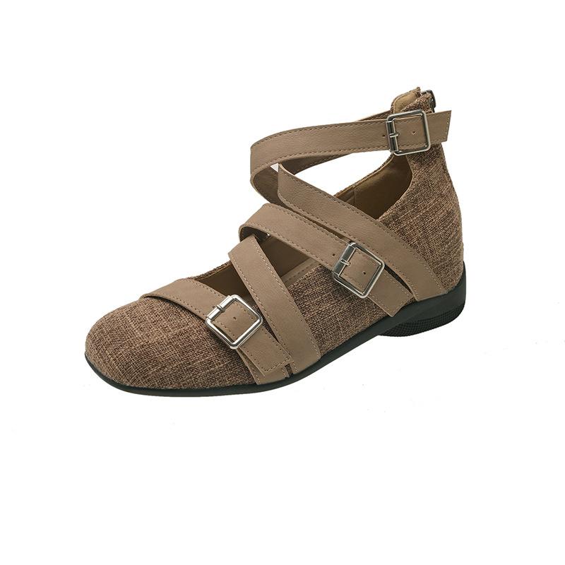 

French sweet and cool black niche Mary Jane shoes 2025 new spring and autumn straps thick heel solid color square head single shoes 39