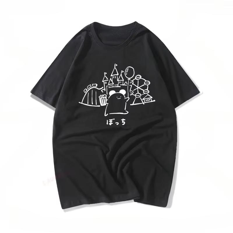 Roligt slogan Jag är sen till jobbet T-shirt Humor Vintage Japan Kanji Ingen aning Tryckt T-shirt Sommar Hipster Streetwear Unisex T-shirts