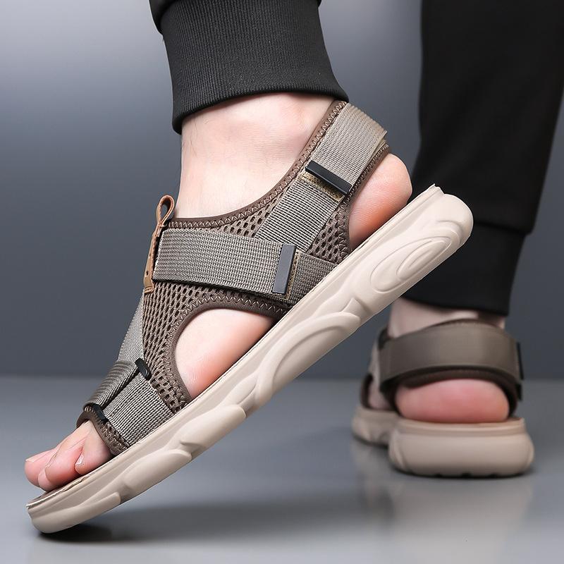 Popular Summer Latex Beach Shoes Outdoor Open-toed Casual Fashion Trendy Sandals Breathable Soft Fashion Versatile Slippers