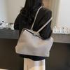 Retro Tote Handbag Women Underarm Pouch Trendy Faux Suede Travel Large Capacity Top Handle Bag Vintage Solid Color Shoulder Bag