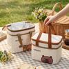 Portable Insulated Bento Box Storage Bag Cute Cartoon Oxford Thermal Lunch Bag For Outdoor Travel Picnic Large Cpacity Handbag